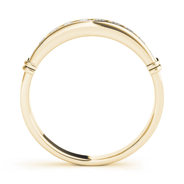 Channel Set Half Eternity Ring in Gold & Platinum
