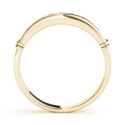 Channel Set Half Eternity Ring in Gold & Platinum