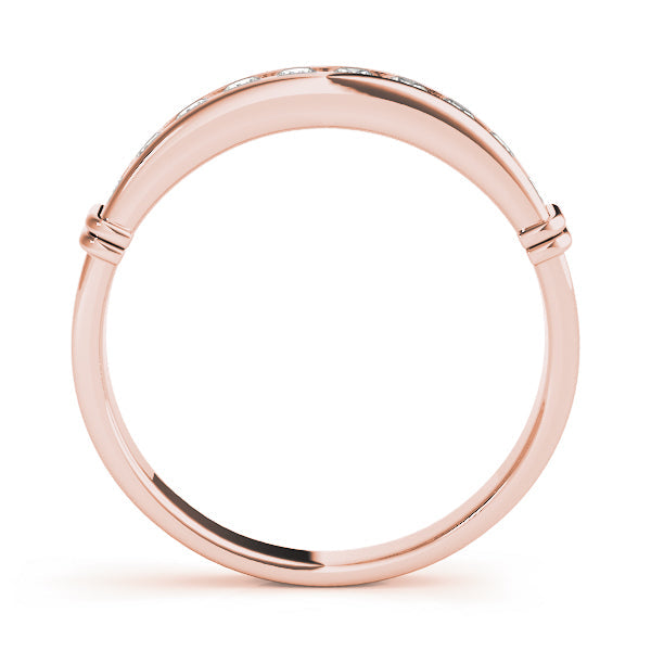 Channel Set Half Eternity Ring in Gold & Platinum
