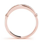 Channel Set Half Eternity Ring in Gold & Platinum