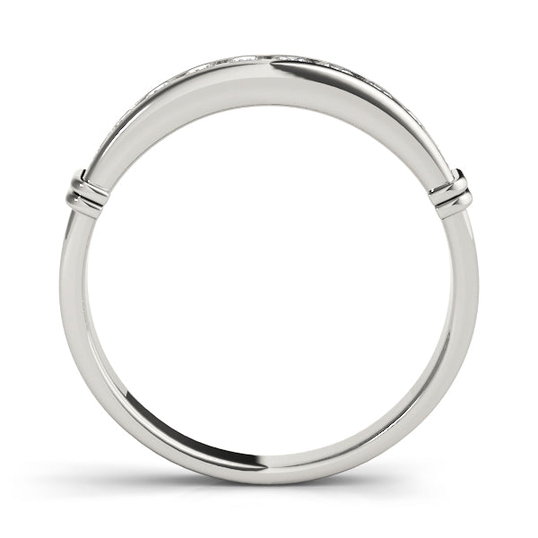 Channel Set Half Eternity Ring in Gold & Platinum