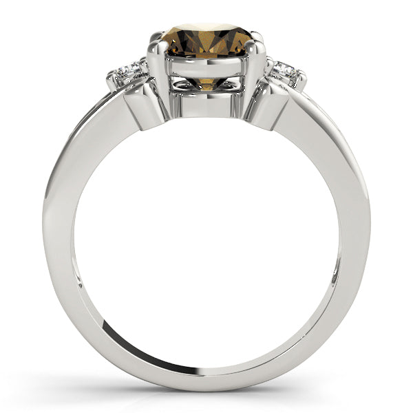 Graceful Color Rings Oval Diamond Engagement Ring in 10K/14K gold and platinum with certified lab-grown or natural diamonds