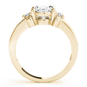 Graceful Color Rings Oval Diamond Engagement Ring in 10K/14K gold and platinum with certified lab-grown or natural diamonds