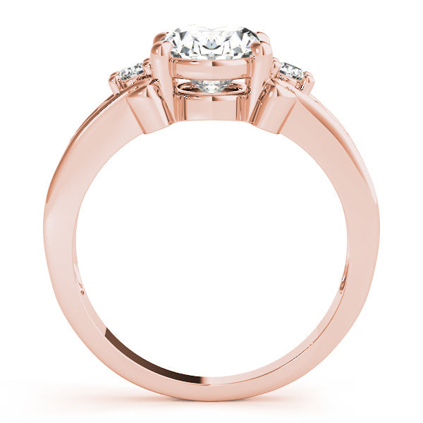 Graceful Color Rings Oval Diamond Engagement Ring in 10K/14K gold and platinum with certified lab-grown or natural diamonds