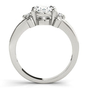 Graceful Color Rings Oval Diamond Engagement Ring in 10K/14K gold and platinum with certified lab-grown or natural diamonds