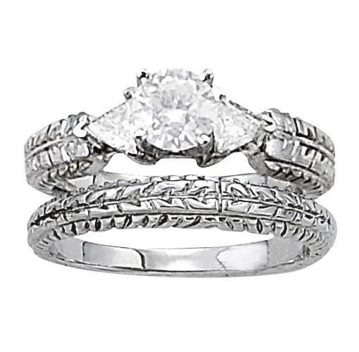 Gold Half Eternity Ring in 10K/14K gold and platinum with certified lab-grown or natural diamonds