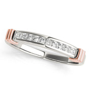 Channel Set Half Eternity Ring in Gold & Platinum