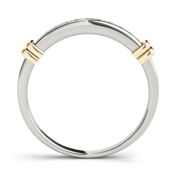 Channel Set Half Eternity Ring in Gold & Platinum