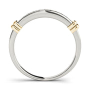 Channel Set Half Eternity Ring in Gold & Platinum