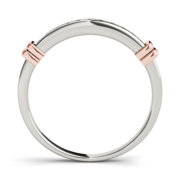 Channel Set Half Eternity Ring in Gold & Platinum