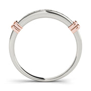 Channel Set Half Eternity Ring in Gold & Platinum