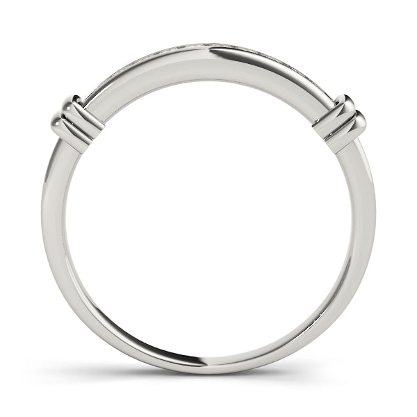 Channel Set Half Eternity Ring in Gold & Platinum
