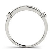 Channel Set Half Eternity Ring in Gold & Platinum