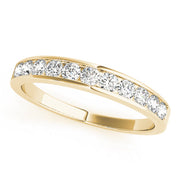 Channel Set Half Eternity Ring in 10K/14K gold and platinum with certified lab-grown or natural diamonds