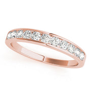 Channel Set Half Eternity Ring in Gold & Platinum