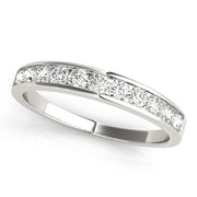 Channel Set Half Eternity Ring in Gold & Platinum