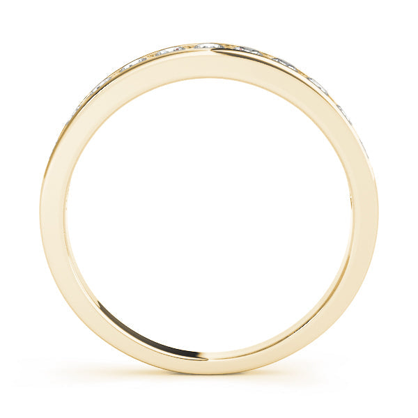 Channel Set Half Eternity Ring in Gold & Platinum