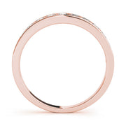 Channel Set Half Eternity Ring in Gold & Platinum