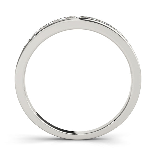 Channel Set Half Eternity Ring in Gold & Platinum