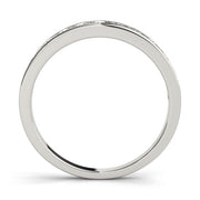 Channel Set Half Eternity Ring in Gold & Platinum