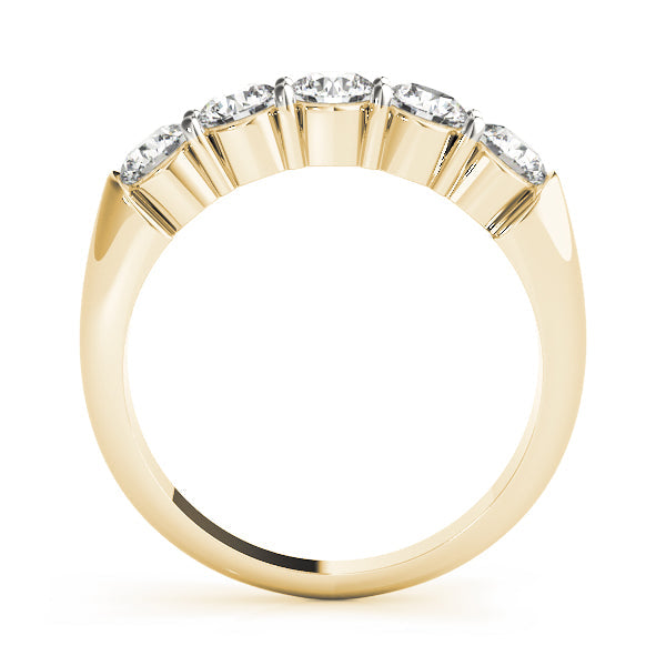 Prong Set Half Eternity Ring in Gold & Platinum