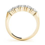 Prong Set Half Eternity Ring in Gold & Platinum