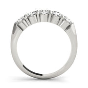 Prong Set Half Eternity Ring in Gold & Platinum