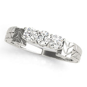 Prong Set Half Eternity Ring in Gold & Platinum