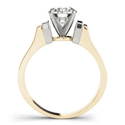 Noble Solitaires Round Diamond Engagement Ring in 10K/14K gold and platinum with certified lab-grown or natural diamonds