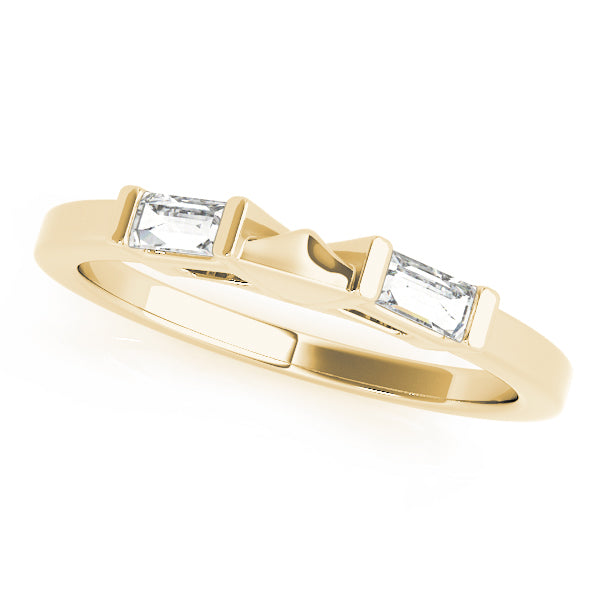 Baguette Half Eternity Ring in 10K/14K gold and platinum with certified lab-grown or natural diamonds