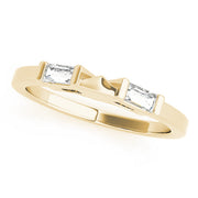 Baguette Half Eternity Ring in 10K/14K gold and platinum with certified lab-grown or natural diamonds