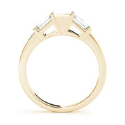 Baguette Half Eternity Ring in Gold & Platinum
