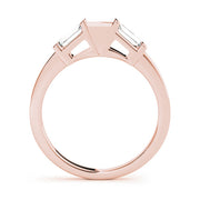 Baguette Half Eternity Ring in Gold & Platinum