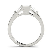 Baguette Half Eternity Ring in Gold & Platinum