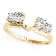 Prong Set Wraps & Inserts Half Eternity Ring in 10K/14K gold and platinum with certified lab-grown or natural diamonds