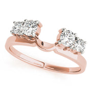 Prong Set Wraps & Inserts Half Eternity Ring in Gold & Platinum