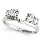 Prong Set Wraps & Inserts Half Eternity Ring in Gold & Platinum