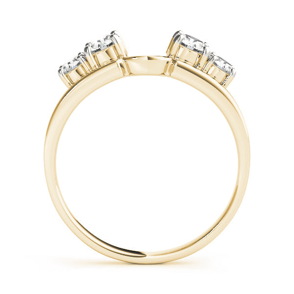 Prong Set Wraps & Inserts Half Eternity Ring in Gold & Platinum