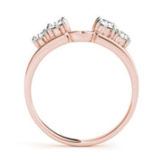 Prong Set Wraps & Inserts Half Eternity Ring in Gold & Platinum