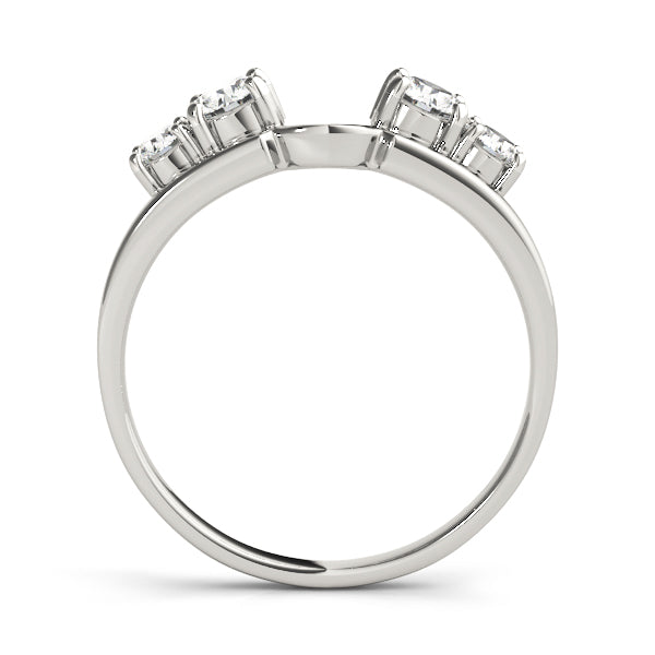 Prong Set Wraps & Inserts Half Eternity Ring in Gold & Platinum