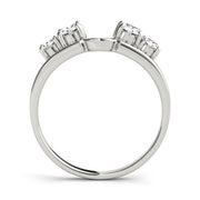 Prong Set Wraps & Inserts Half Eternity Ring in Gold & Platinum