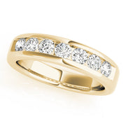 Channel Set Wedding Half Eternity Ring in 10K/14K gold and platinum with certified lab-grown or natural diamonds