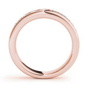 Channel Set Wedding Half Eternity Ring in Gold & Platinum
