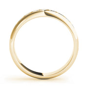 Channel Set Round Half Eternity Ring in Gold & Platinum