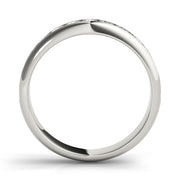 Channel Set Round Half Eternity Ring in Gold & Platinum
