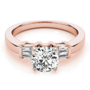 Fancy Shape Baguette Round Diamond Engagement Ring in 10K/14K gold and platinum with certified lab-grown or natural diamonds