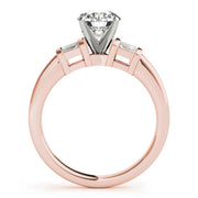 Fancy Shape Baguette Round Diamond Engagement Ring in 10K/14K gold and platinum with certified lab-grown or natural diamonds