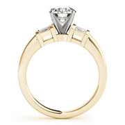 Fancy Shape Baguette Round Diamond Engagement Ring in 10K/14K gold and platinum with certified lab-grown or natural diamonds