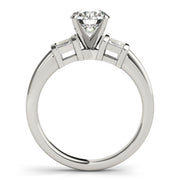 Fancy Shape Baguette Round Diamond Engagement Ring in 10K/14K gold and platinum with certified lab-grown or natural diamonds