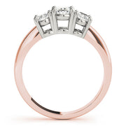 Oval Trilogy Diamond Ring in Gold & in 10K/14K gold and platinum with certified lab-grown or natural diamonds